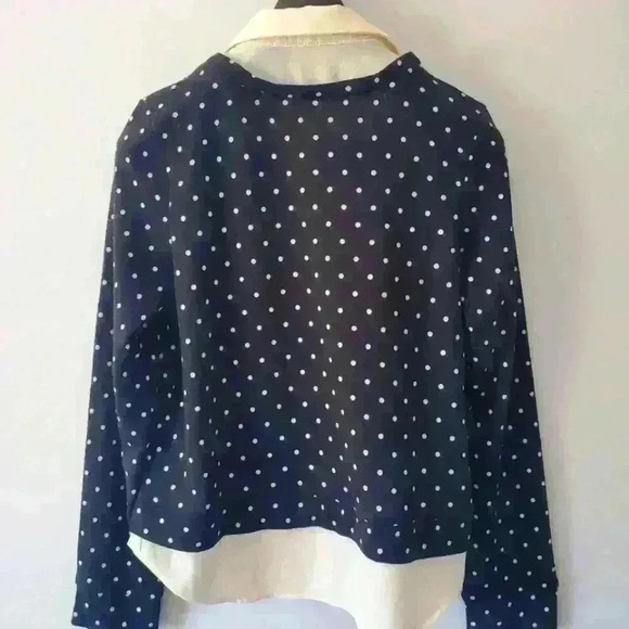 MONTEAU lightweight polkadot  top size small - Picture 2 of 13